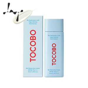 ضد آفتاب فلوییدی SPF50 مدل بیو واتری حاوی هیالورونیک اسید حجم 50 میلی لیتر