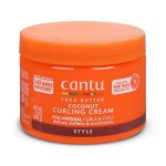کرم حالت دهنده و فر کننده مو cantu حاوی شی باتر و نارگیل وزن 340 گرم